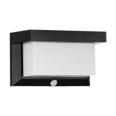 Imagen de EGLO Utrera lámpara de pared led para exteriores, solar uso exterior con sensor movimiento y temporizador, plástico negro blanco, iluminación IP44