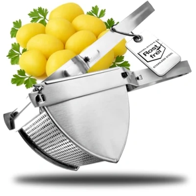 Imagen de COM FOUR® prensa para patatas de acero inoxidable, apta lavavajillas spaetzle helado espaguetis triturador