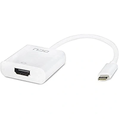 Imagen de Adaptador Usb Tipo C 3.1 Macho A Hdmi 1.4 Hembra Dcu Conexión De Vídeo Y Audio 20cm Blanco
