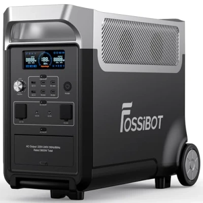 Imagen de FOSSiBOT F3600 Pro Estacion de Energia Portatil, Batería LiFePO4 3840 Wh, Ampliable Hasta 11,52 kwh, Salida CA 3600 W, Entrada Solar 2000 Generador Portatil el Acampada, camping