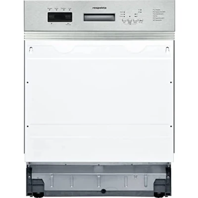 Imagen de Respekta Lavavajillas semi integrado de 60 cm / Lavaplatos empotrable con cesto cubiertos flexible 6 programas Temporizador inicio 12 GSP60TIDV especialmente silencioso 49 dB
