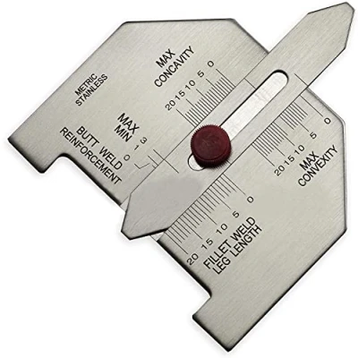 Imagen de RIVERWELD tamaño automático Calibre de soldadura Para Calibración precisa soldaduras tipo filete Cheques Refuerzo la garganta El pierna métrica del