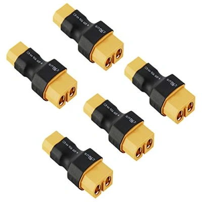 Imagen de LinsyRC 5 Pack Adaptador de Conector Macho XT30 a Hembra XT60 para Drones RC