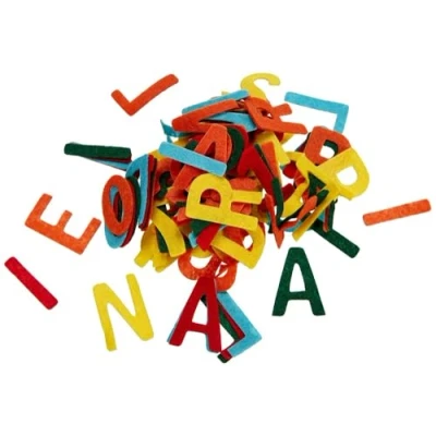 Imagen de Rayher Letras y números fieltro, aprox. 230 ud, 5 colores, 4 cm, manualidades, 5324549