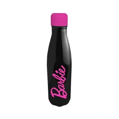 Imagen de Barbie Botella Reutilizable, Diseño Acero Inoxidable Termica de Agua para Niñas, Viaje, Capacidad 500 ml Negro