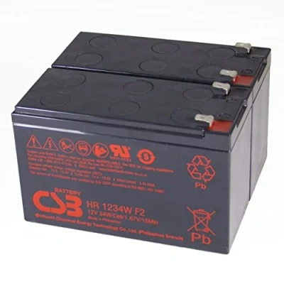 Imagen de CSB Batería Plomo HR 1234W F2 reemplazo para APC RBC 33 12V 9Ah