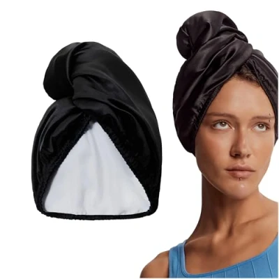 Imagen de GLOV Toalla Microfibra para el Pelo Rizado y Curly, Turbante Secado Rápido, Anti Frizz Doble Capa de Satén Microfibra, Ideal Maquillaje Ducha, Cabeza Mujer