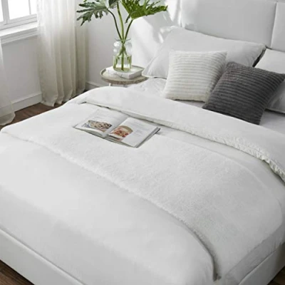 Imagen de Teppich Wölkchen Alfombra de imitación Piel Sala Estar, decoración la Dormir Lavable como Cama, cojín Silla Blanco, 50 x 150 cm