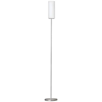 Imagen de Eglo Lámpara de pie Troy 3, luz 1 bombilla, materiaL acero, color níquel mate, cristaL blanco satinado, zócalo E27, incl interruptor
