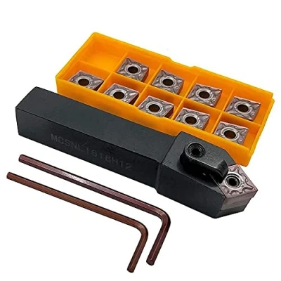Imagen de 1 soporte para herramientas de torneado MCSNL1616H12 + 10 inserción carburo CNMG120408 MA.