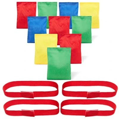 Imagen de Juegos Exterior Niños para Fiesta Cumpleaños Infantil y Sports Day con Accesorios, Cuerda, Conos, Sacos Carreras, Ring Toss Game, Infantiles Jardin Aire Libre (Pack 10 Bean Bags)