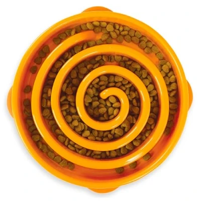 Imagen de Outward Hound Fun Feeder Slo Bowl Comedero con obstáculos para Perros Naranja Grande/Normal