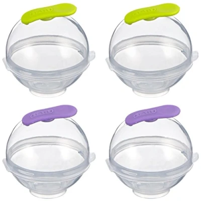 Imagen de Ibili 870500 Set 4 Molde Bolas Hielo 5,5 cm. plastico, Silicona, 12 x 7