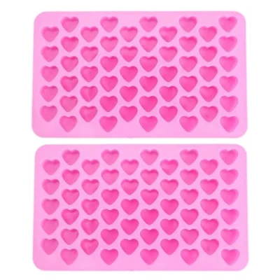 Imagen de Molde de silicona ,Cubitera, moldes con forma corazón (rosa)