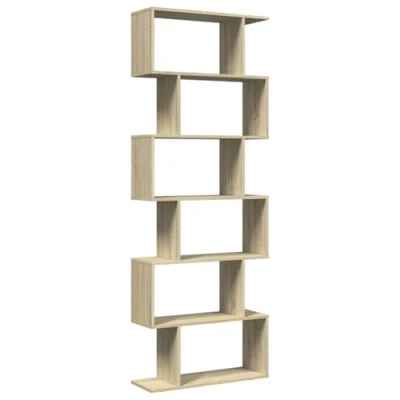 Imagen de vidaXL librería divisora 6 Niveles Madera Roble Sonoma 70x24x193 cm, estantería, estantería para Libros, librerías,