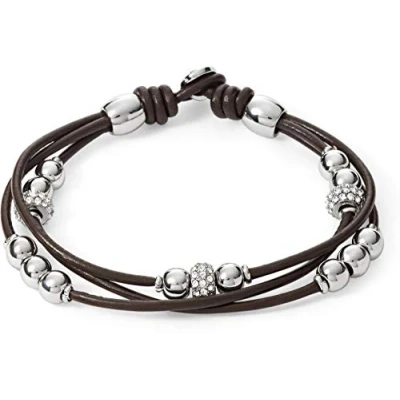 Imagen de Fossil Pulsera Para Mujer, 19 Cm De Cuero Genuino Marrón, JA6068040