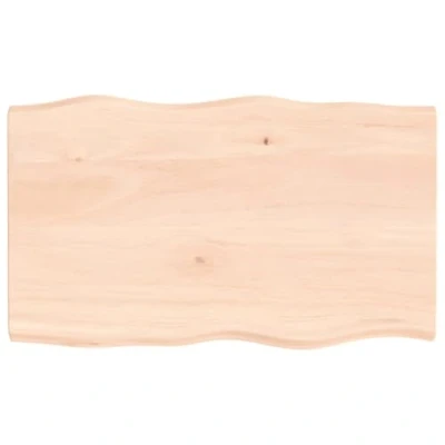 Imagen de vidaXL Tablero de Mesa, Superficie Escritorio, Repuesto Estantería Comedor, Madera Maciza sin Tratar con Borde Natural
