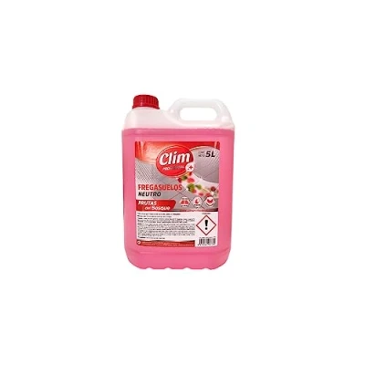 Imagen de Clim Profesional Fregasuelos aroma Frutos del Bosque con PH neutro apto para todas las superficies; Suelos y Paredes. Biodegradable. Garrafa 5 litros