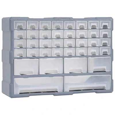 Imagen de vidaXL Organizador Multicajones con 40 Cajones Herramientas Armario Pared Almacenamiento Taller Caja Manualidades Artesanía Costura Clavos