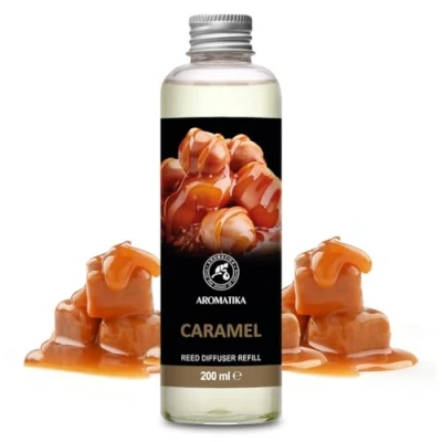 Imagen de Recambio de Difusor Caramelo 200ml Relleno Difusores Aromáticos Ambientador Perfumado Fragancia para Habitación Aromaterapia Reed Diffuser Refill Caramel