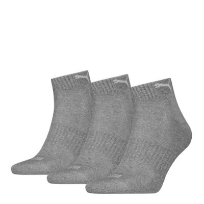 Imagen de PUMA Cushioned Quarter 3P, Calcetines, Unisex adulto, Middle Grey Melange New, 43 46