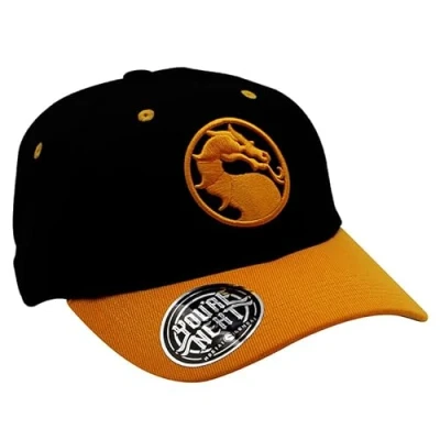 Imagen de ABYSTYLE Mortal Kombat Gorra negra con logotipo, negro y naranja, Taille unique M