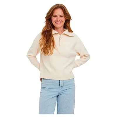 Imagen de Vero Moda Blusa de Cuello Alto Vmsaba Stripe LS Ga Noos Suéter, Abedul, L para Mujer