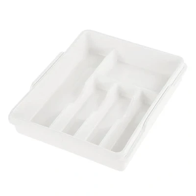 Imagen de keeeper Bandeja para cubiertos, De 5 a 7 compartimentos, Inserción en cajones, 38 x 32 7,5 cm hasta 50,5 cm, Franka, Blanca