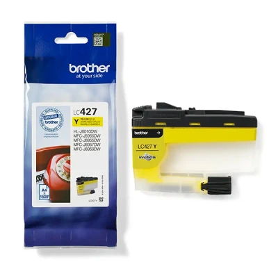 Imagen de Brother LC 427Y Cartucho de Tinta para MFC J5955DW, J6955DW, J6957DW, HL J6010DW, Color Amarillo, Regular