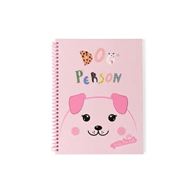 Imagen de Pack 5 Block Tapa Forrada tamaño A4 de 80 hojas 1 Raya Dog Person Girl