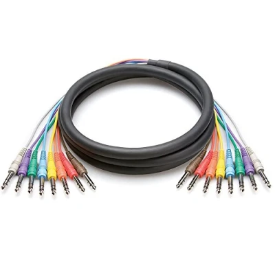 Imagen de Hosa CSS 801, Balanced Snake, 1/4 in TRS to Same, 1 m