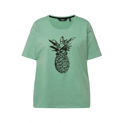 Imagen de Ulla Popken Pineapple Camiseta estampada, Mujer, Talla: 44/46, Light green
