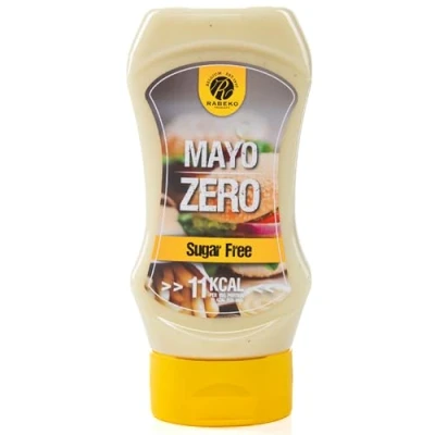Imagen de Salsa Rabeko Zero Mayo, 1 x 350 ml sin azúcar y baja en grasas productos saludables bajos carbohidratos con menos calorías para ensaladas, patatas fritas
