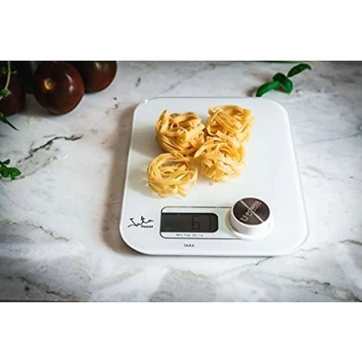 Imagen de Jata 775 Báscula de Cocina Digital, Sin Pilas, Ecológica, Alta precisión, Hasta 5 kg, Pantalla LCD, Función tara, Medidas: 19 x 24,5 3,8 cm