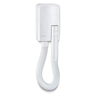 Imagen de Valera Hotello, Secador De Pelo Pared Con Tubo Para Hoteles Y Hogares, Compacto Potente, 1200 Vatios, color Blanco, 1330 g