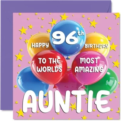 Imagen de Stuff4 tarjeta de cumpleaños número 68 para tía, la tía más increíble del mundo, sobrino y sobrina, 145 mm x mm, años, sesenta ocho tarjetas