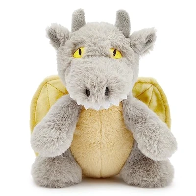Imagen de Zappi Co Peluche 100% Reciclado de dragón Gris (21cm Alto) Suave, Mullido, ecológico, colección Animales para recién Nacidos Primer Hijo