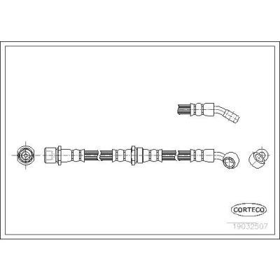 Imagen de CORTECO 19032507 Latiguillos de Freno Eje trasero 180 SUBARU: Forester I