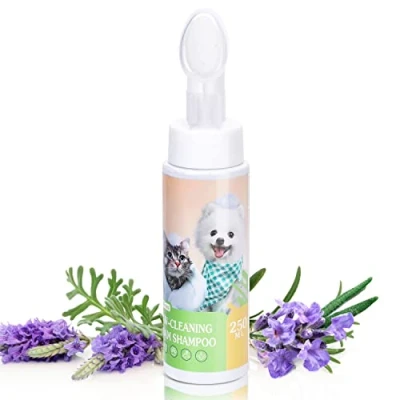 Imagen de Nobleza Champú Espuma de Lavado en Seco para Perros y Gatos Conejo,Después Pasear Al Perro, Antes Irse a la Cama,Hipoalergénico Lavanda con Cepillo(250ml)