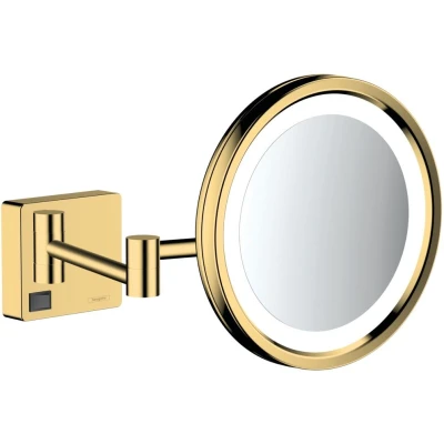 Imagen de Hansgrohe AddStoris LED Espejo de Afeitar, 41790; Coloración: Óptica Oro Pulido