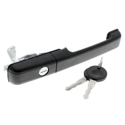 Imagen de VAICO V10 6164 Manecilla de Puerta Delante, derecha con llave, cilindro cierre negro Original calidad VOLKSWAGEN: Passat B3/B4 Berlina