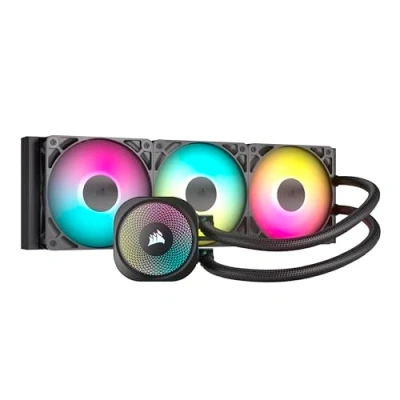 Imagen de CORSAIR Nautilus 360 RS ARGB Refrigeración Líquida de CPU 360mm AIO Conexión Directa a la Placa Base Intel LGA 1851/1700, AMD AM5/AM4 3X RS120 Ventiladores Incluidos Negro