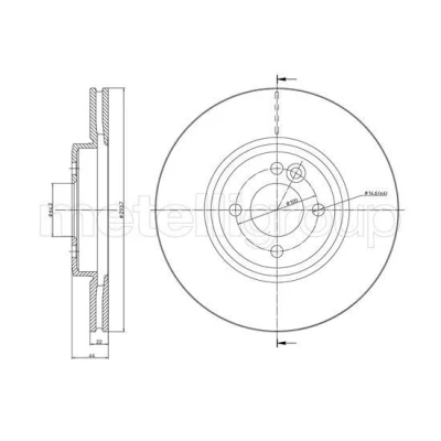 Imagen de Disco de freno METELLI 23 1234C