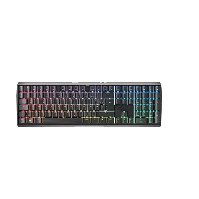 Imagen de CHERRY MX 3.0S Wireless, teclado Gaming mecánico inalámbrico con iluminación RGB, distribución de alemán (QWERTZ), conexión Bluetooth, radiofrecuencia o cable, switches BROWN, negro