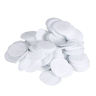 Imagen de Salmue 100 Piezas de Filtro algodón, Opcional 7 diámetros Diferentes filtros algodón Reemplazo vacío faciales Accesorios Esponja para máquina Belleza(15mm)