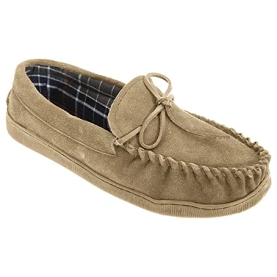 Imagen de Sleepers Zapatillas de Estar por casa autentico Ante Modelo Moccasin Diseño Adie Hombre Caballero (41 EU/Arena)