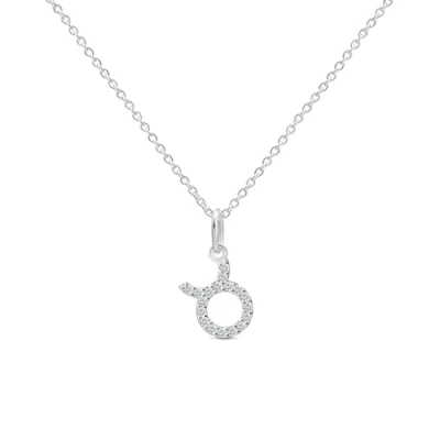 Imagen de Amberta Collar Signo del Zodiaco para Mujer en Plata de Ley 925 con Circonitas Zodiacal Plata: Tauro