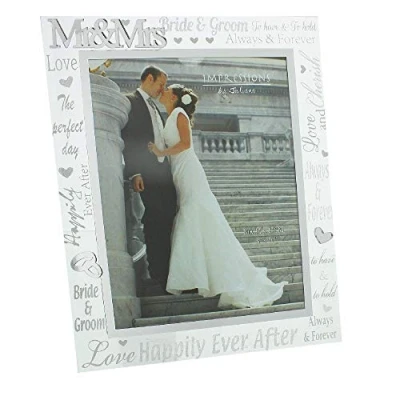 Imagen de Clear Glass &#039;mr &amp; Mrs&#039; Photo Frame