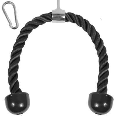 Imagen de Yes4All 68,6 y 91,4 cm Accesorio para cable de cuerda tríceps, con 4 colores, accesorios máquinas ejercicio, sistema polea, tracción gimnasio mosquetón