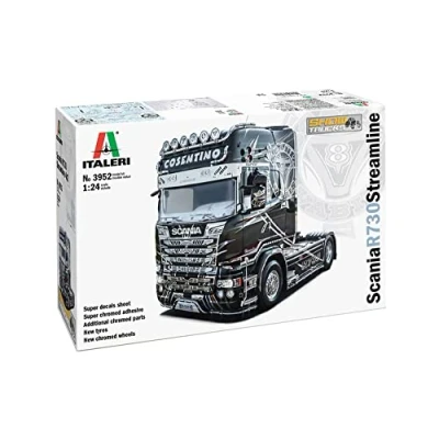 Imagen de Italeri 3952S 1:24 Scania R730 Streamline Show Truck, modelismo, Kit, maqueta, Hobby, encolado, Kit de plástico, detallado, Negro